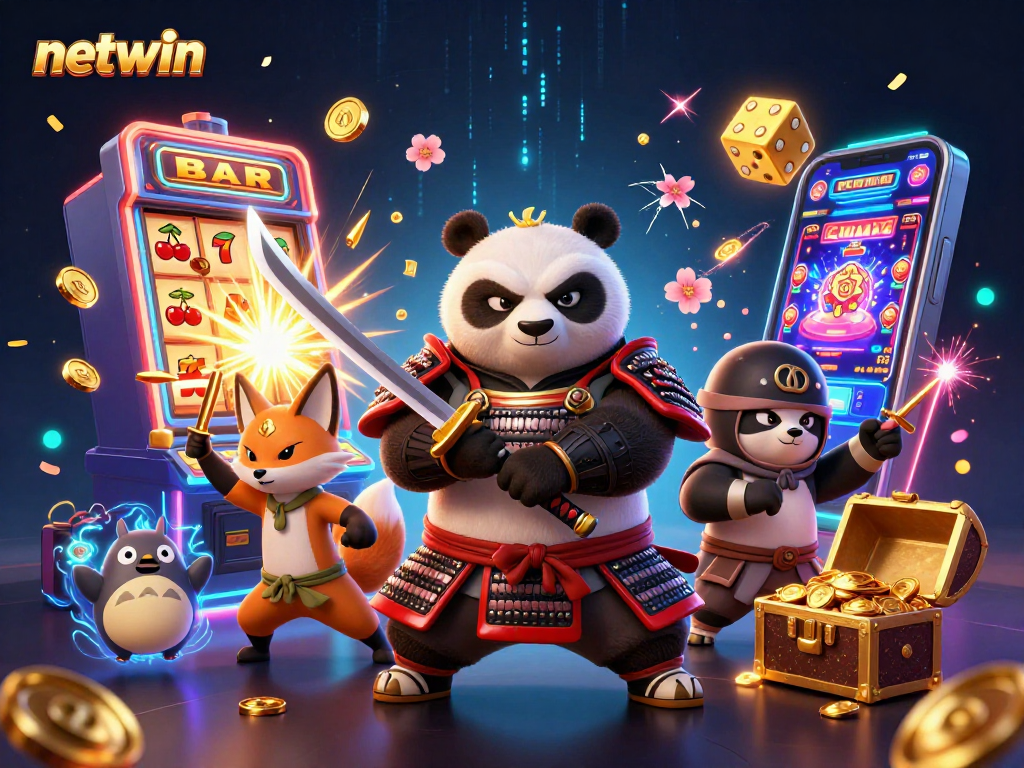 Experience thrilling gameplay with netwin as a samurai panda and ninja fox create magical energy