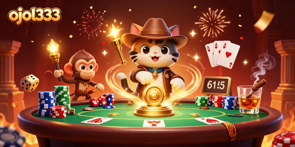 Enhance your gameplay with ojol333 sensitivity settings tutorial in a vibrant 3D casino scene.