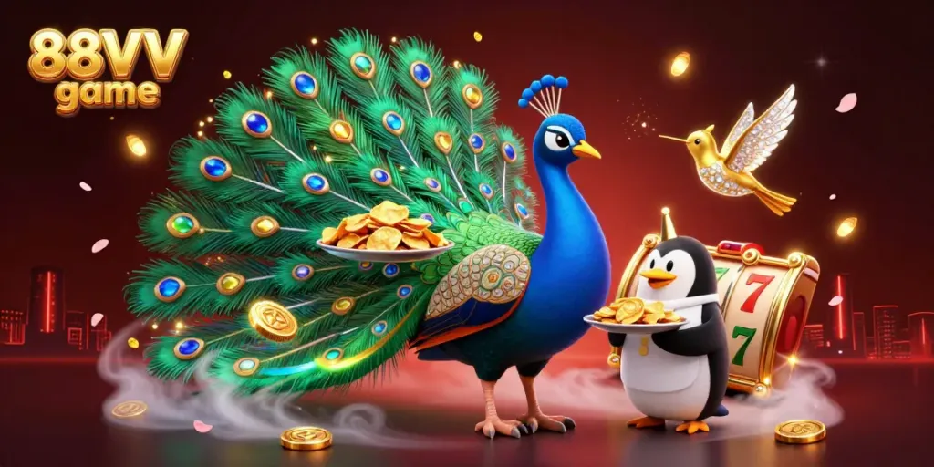 Experience exciting wins with 88VV game featuring vibrant casino elements and colorful characters.