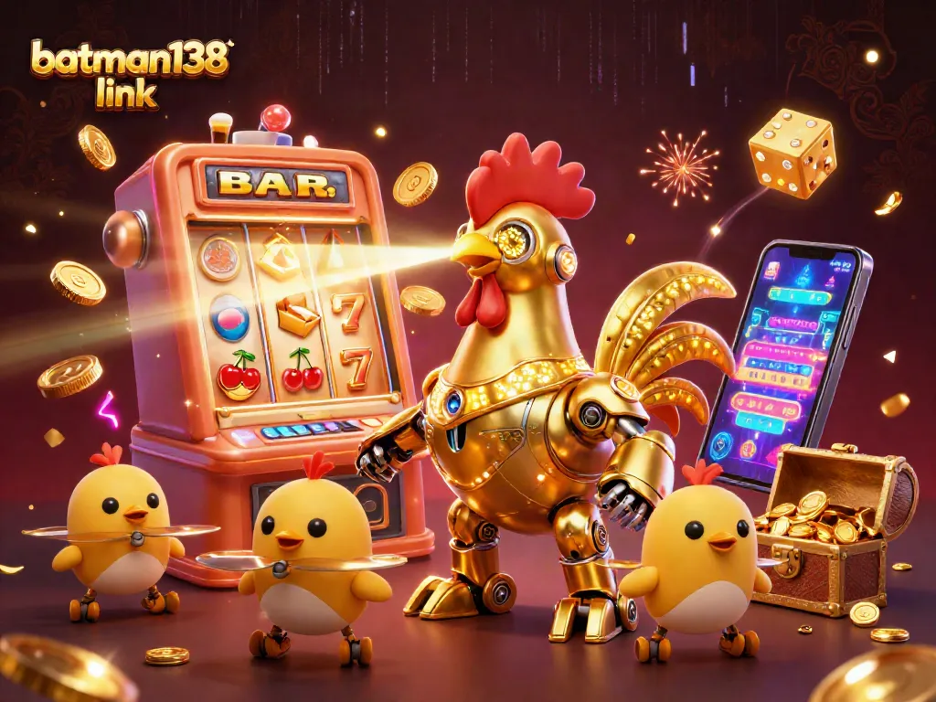 Win big with batman138 link surrounded by vibrant casino elements and dynamic 3D characters in an exciting scene.