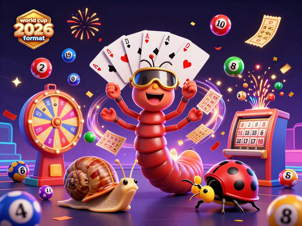 Experience the excitement of world cup 2026 format with dynamic casino elements in a vibrant 3D scene.