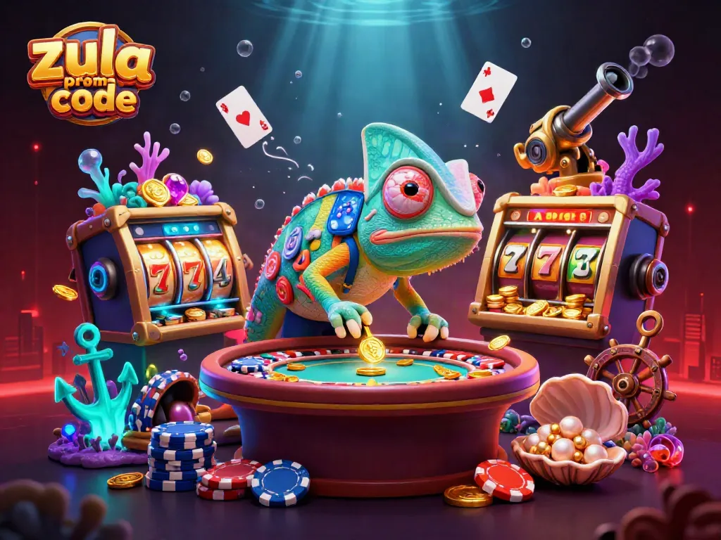 Zula promo code offers players free coins and a vibrant underwater casino adventure, showcasing dynamic gaming elements.