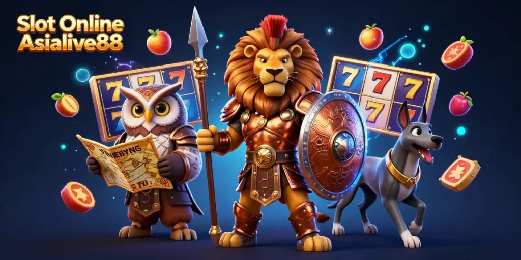 Engage with Slot Online Asialive88 through thrilling games featuring dynamic characters and vibrant casino elements