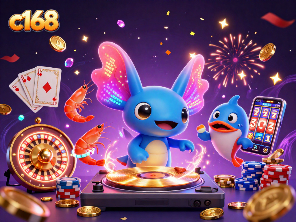Experience vibrant casino action with c168 at an underwater party featuring dancing characters and dazzling gaming elements.