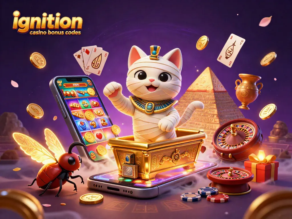 Win big with Ignition Casino Bonus Codes in this vibrant, action-filled scene.