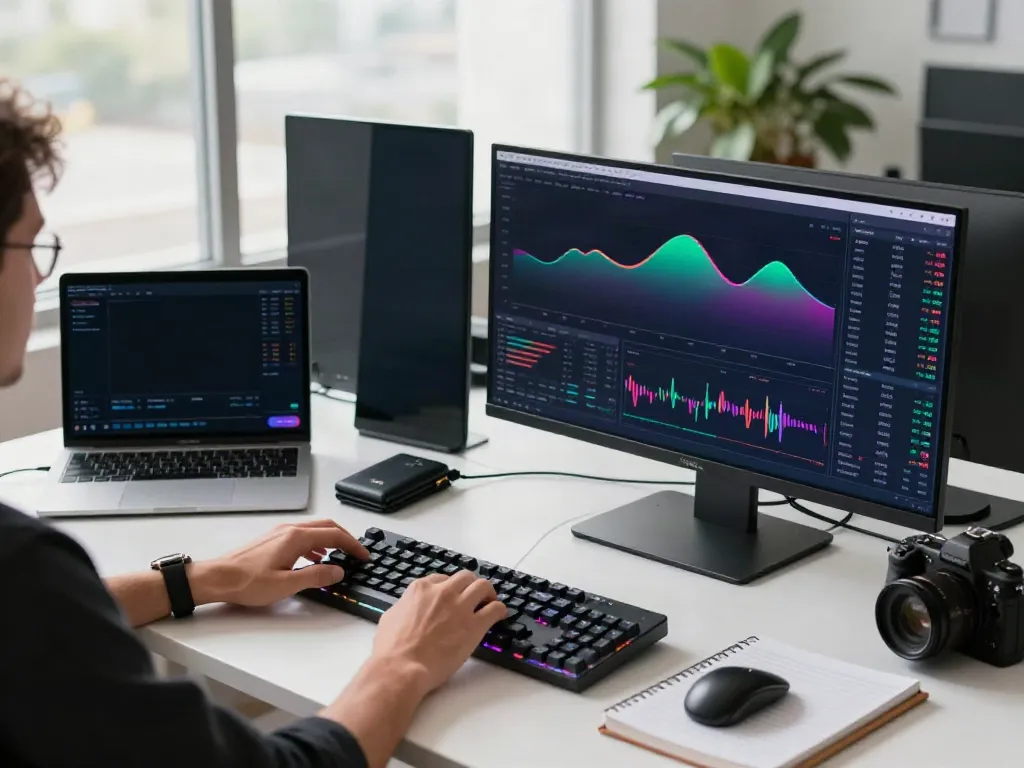 Real-time market data API integration in modern crypto trading workspace with live charts and DeFi analytics.