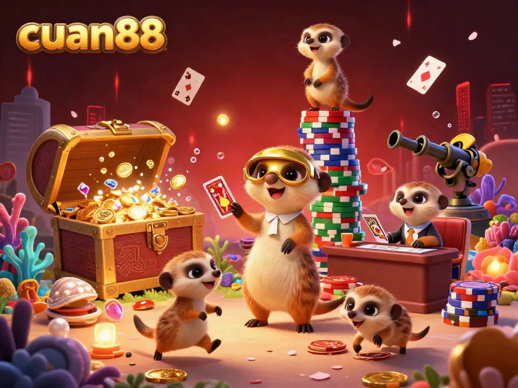Experience cuan88’s energetic casino scene with meerkats in action, stealing the spotlight with excitement and vivid details.