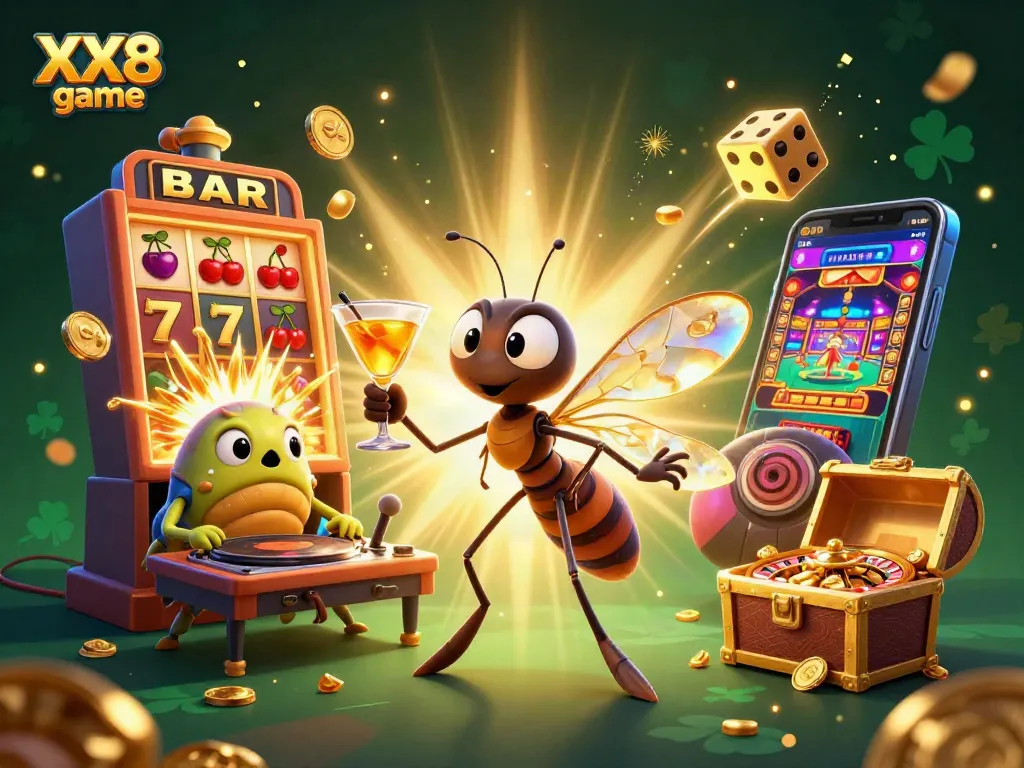 Experience the thrill of XX8 game with vibrant casino characters and dynamic game elements.