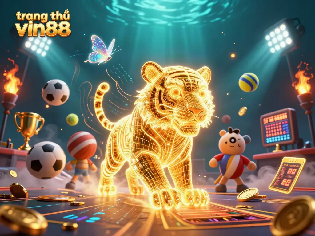 Engage with the vibrant world of trang chủ vin88, where the golden tiger embodies the thrill of digital betting and casino games.