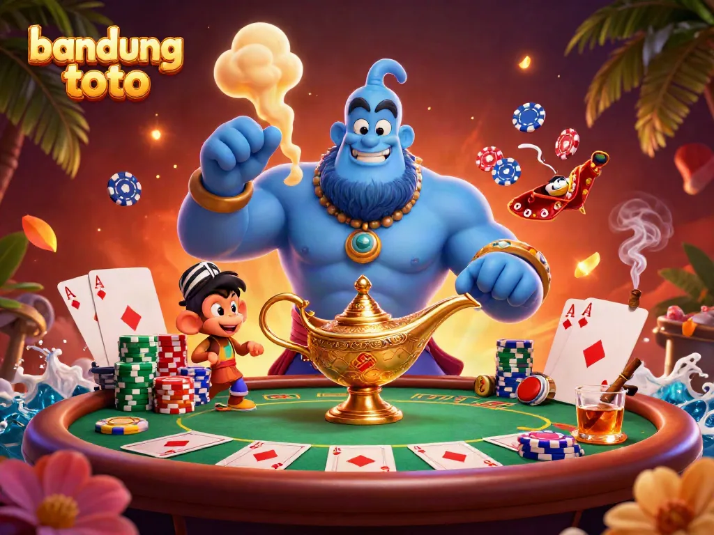 Experience high-stakes excitement in this vibrant bandung toto gaming scene with lively characters.