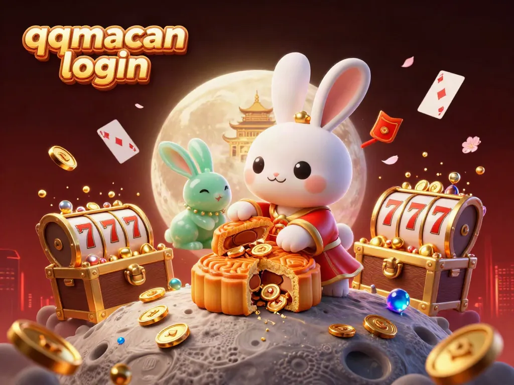 Engage with qqmacan login to discover a vibrant casino world where a moon rabbit reveals poker riches
