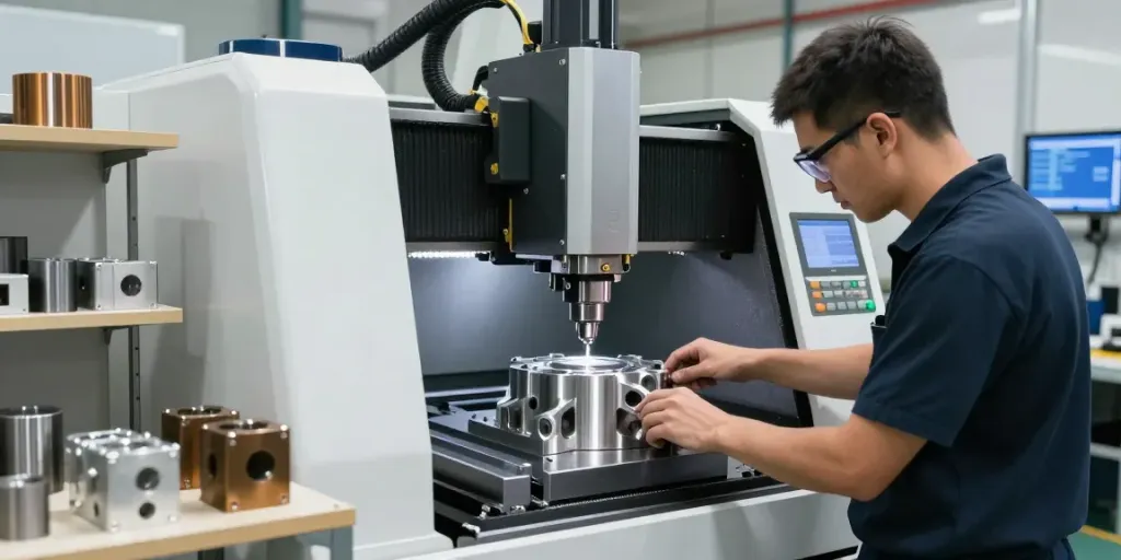 Leading aerospace CNC parts manufacturers showcasing precision machining in a modern workshop.