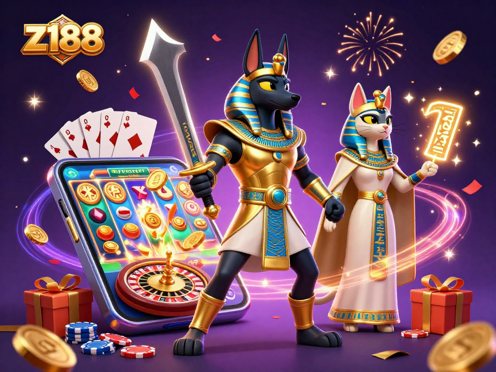 Engage in thrilling gameplay at z188 with vibrant slot games and energetic Egyptian themes.